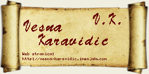 Vesna Karavidić vizit kartica